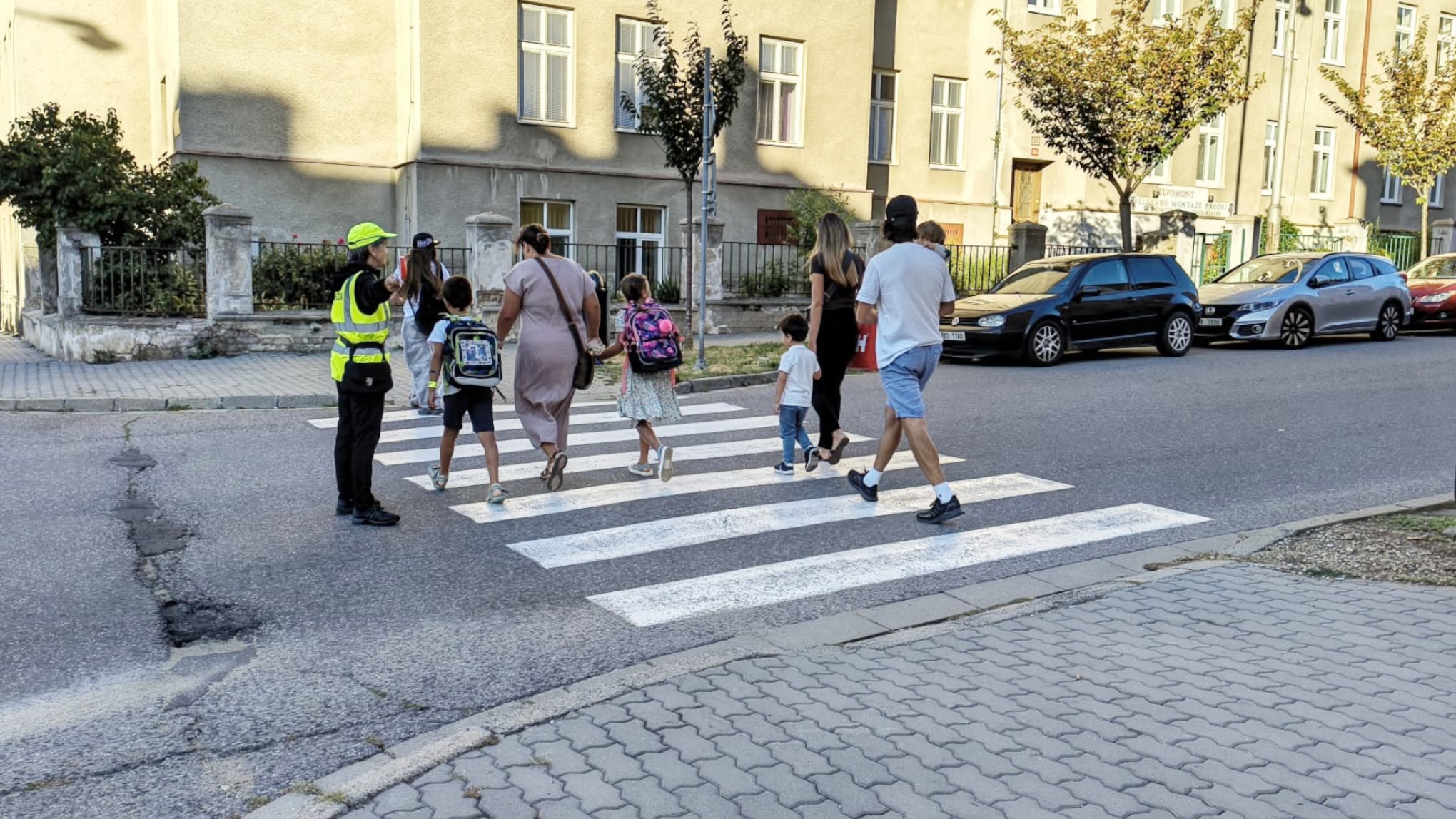 První školní den na přechodech