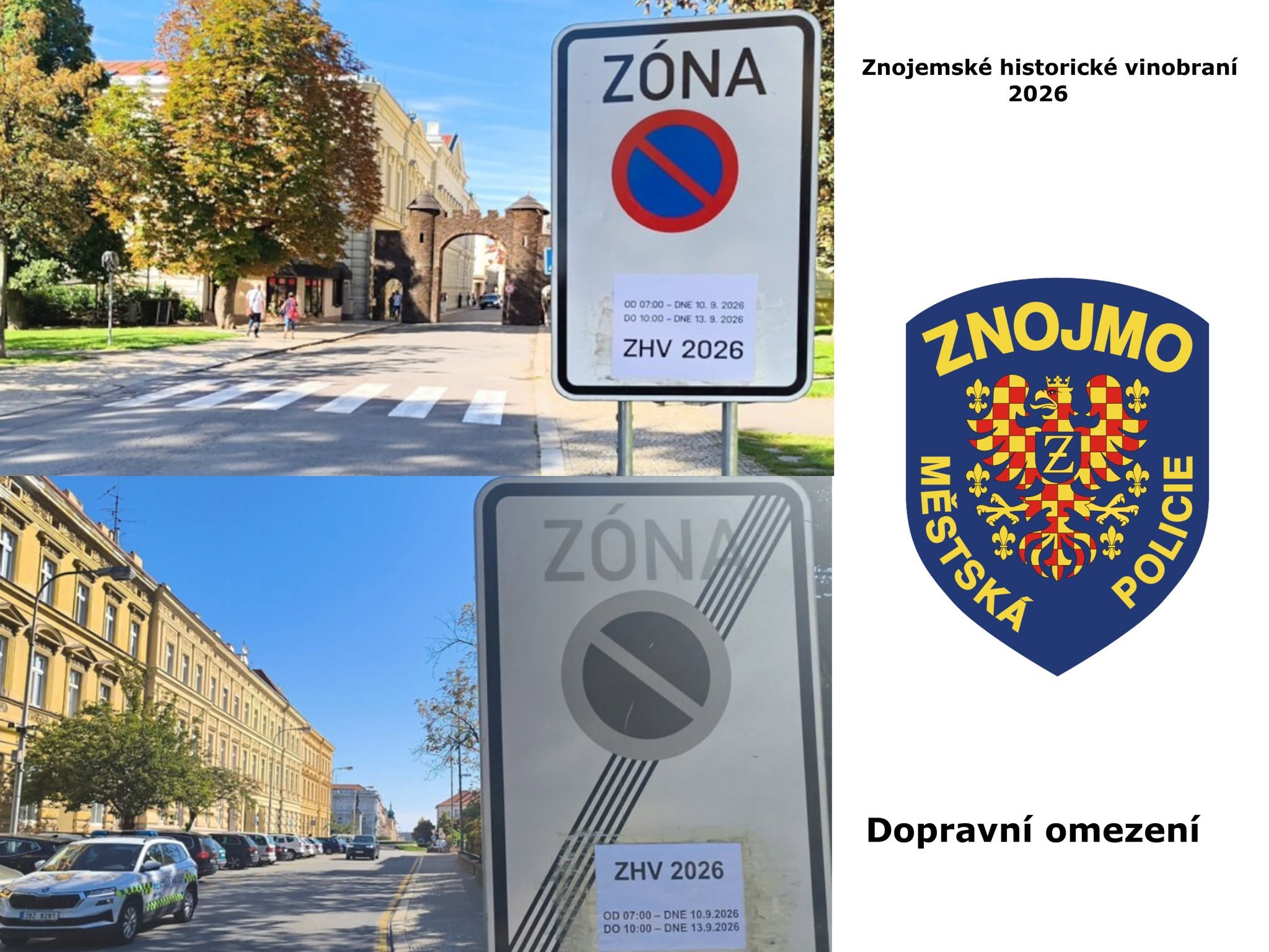 VINOBRANÍ SE BLÍŽÍ. DOPRAVNÍ OMEZENÍ ZAČÍNAJÍ UŽ VE ČTVRTEK!