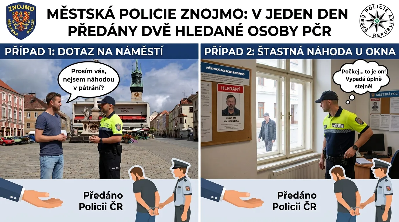 V jeden den byly předány dvě hledané osoby PČR